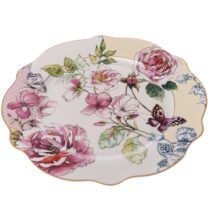 Porcelánový plytký tanier Roses, 27 cm